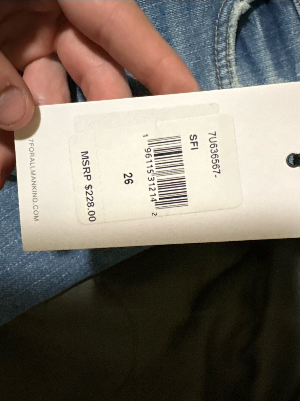 7 For All Mankind Light Blue Denim Jeans - Picture 3 of 3